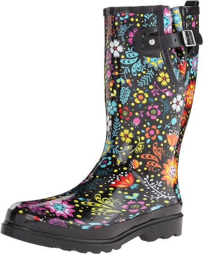 Waterproof Printed Tall Rain Boots - Royal Luxury Deals 