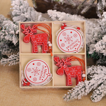 Christmas Snowflake Wooden Small Pendant