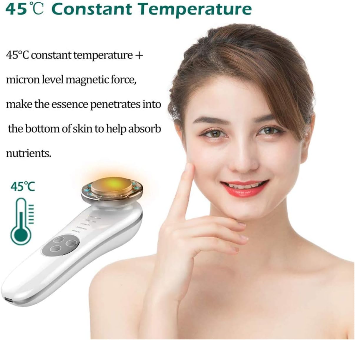 Facial Massager, Skin Care Tools 7 in 1 Face Lifting Machine, Galvanic Facial Machine Face Tightening Machine for Skin High Frequency Facial Machine