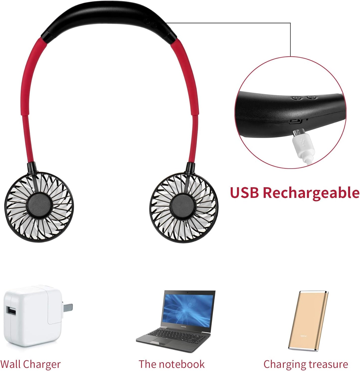 USB Rechargeable Sport Fans - Royal Luxury Deals 