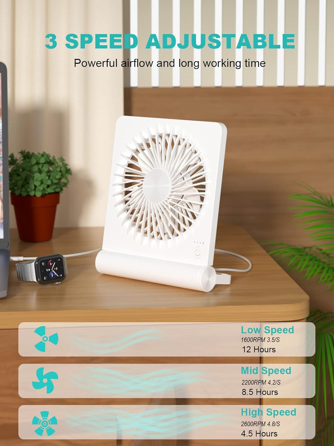 Rechargeable USB Fan Battery - Royal Luxury Deals 