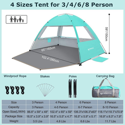 Beach Tent Sun Shelter - Royal Luxury Deals 