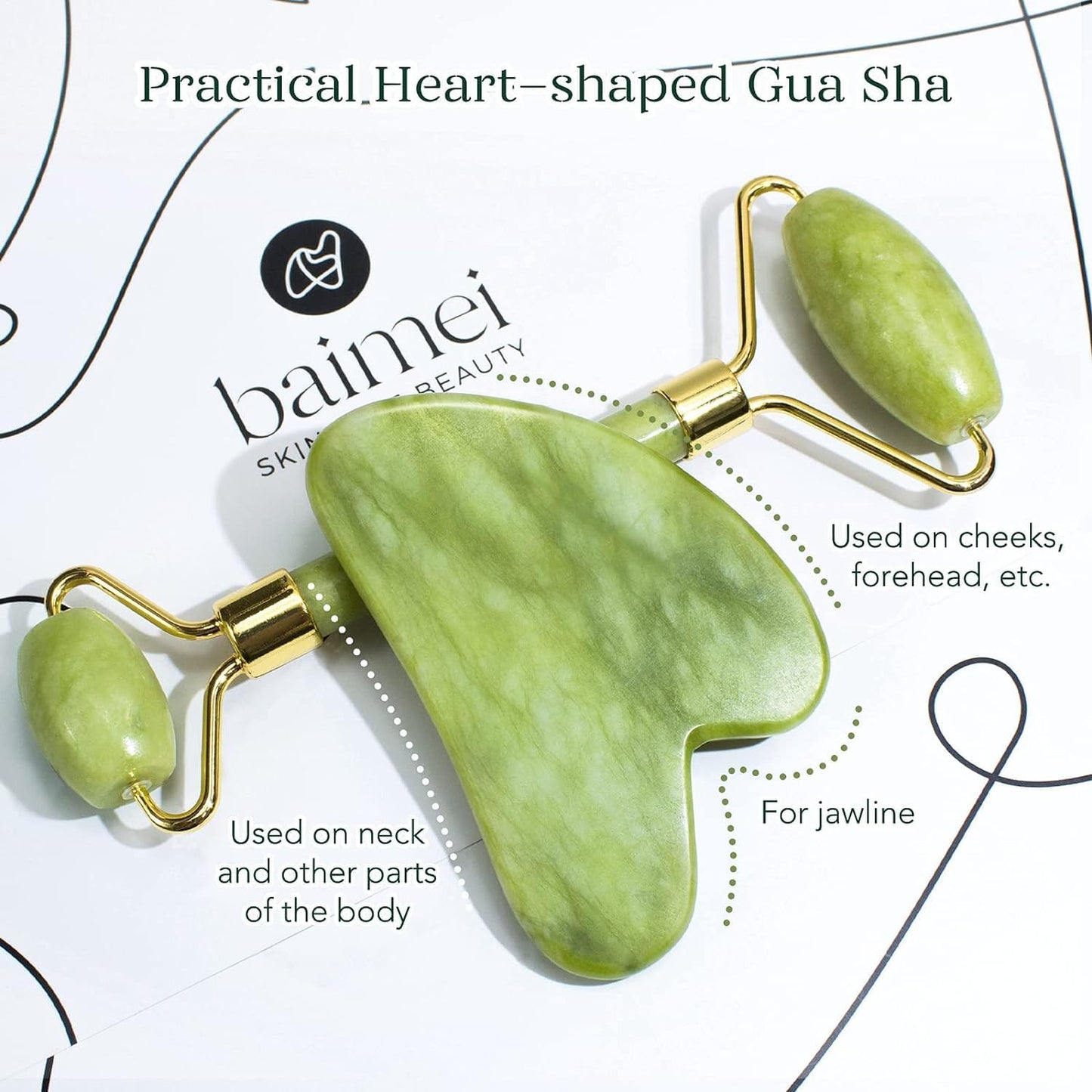 Gua Sha Set and Face Roller - Royal Luxury Deals 