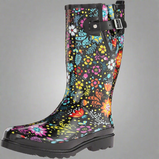 Waterproof Printed Tall Rain Boots - Royal Luxury Deals 